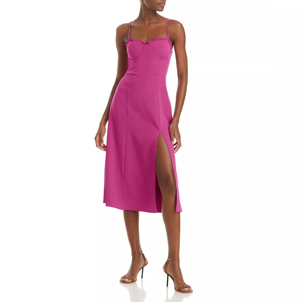 NWT Echo Ruffle Neck Slip Pink Dress